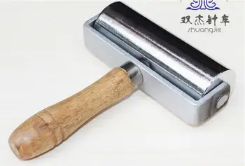 

10CM DIY Handmade Leather Wheel Roller Stainless Steel Leather Carving Roller Leather Glue Laminate Roller Free Shipping