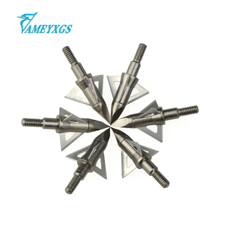 

6pcs Archery Arrowhead 100 Grain Stainless Steel Points Suit For Arrows For Outdoor Sports Shooting Hunting Arrow Accessories