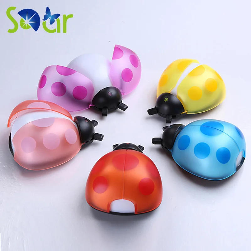 

Promotion Novelty Voice Light Remote Control Colorful Wall Lamp Smart Beetle LED Night Light Home Decor For Kids Child Top Gift