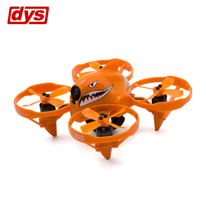 

DYS Shark-Mako 100mm FPV Racing Drone BNF W/ F4 Flight Controller 5.8G 25/200mW VTX Blheli_S 18A ESC Orange Grey VS Eachine E013