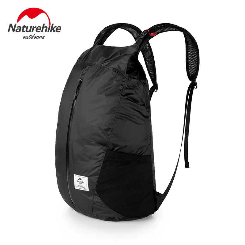 Naturehike 25L Cordura ткань 30D нейлоновая сумка для бега Легкая спортивная сумка складная сумка модный рюкзак городская сумка NH18B510-B - Цвет: black