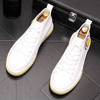 

Casual Shoes Middle-top Men Shoes Breathable tenis masculino adulto Lace-up Comfortable Brand Man Leisure Flats Shoes