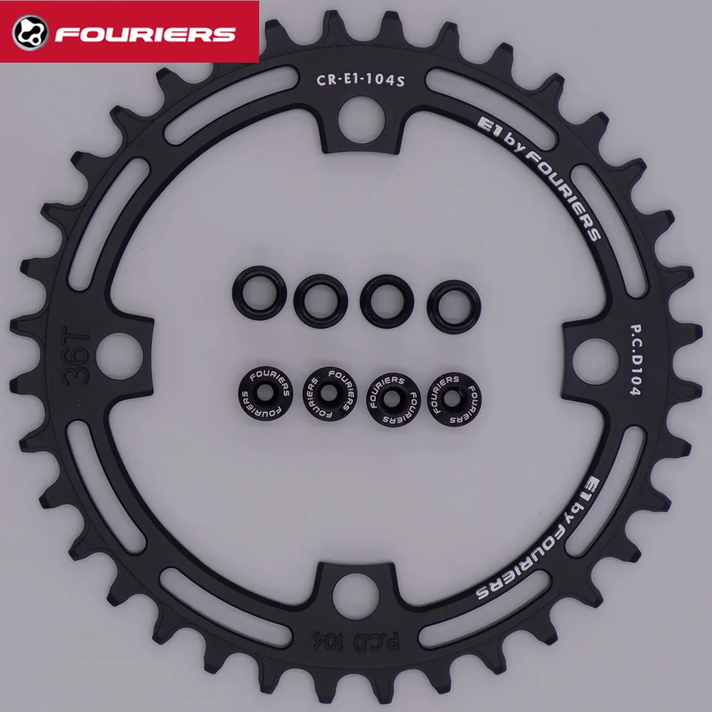 FOURIERS CR-E1-104S один узкий широкий 1x9/10/11 Скорость MTB велосипедная передняя звезда BCD 104 мм (4 болта) 36 38 40 T