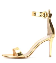 Amourplato Damen Handmade Fashion DIANVITO BOSSI 85mm Ferse Metalltc Knöchelriemen High Heel Ledersandalen Schuhe Viele Farben