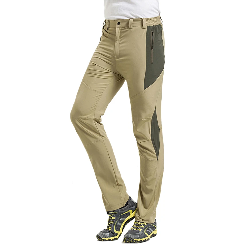 JACKSANQI nuevo de las mujeres de los hombres al aire libre de verano de secado rápido pantalones transpirable elástico de deporte senderismo Camping senderismo pesca pantalones RA145