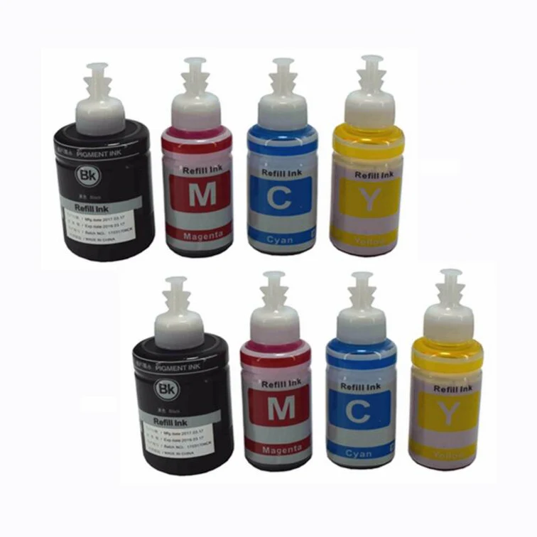 8pack 2 Sets 140ml Pigment Refill Black Ink 70ml Dye Cmy Ink For Epson 