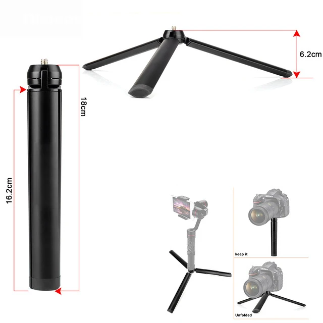 

Forzago Portable Aluminum Alloy Gimbal Tripod for Zhiyun smooth 4 feiyu G6 plus Moza Aircross SelfieStick Extendable Monopod