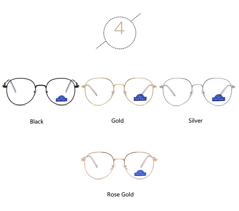 Zilead круглый мультфильм панда анти голубой свет очки Рамка металлические оптические Sepectacles простые очки для мужчин и женщин