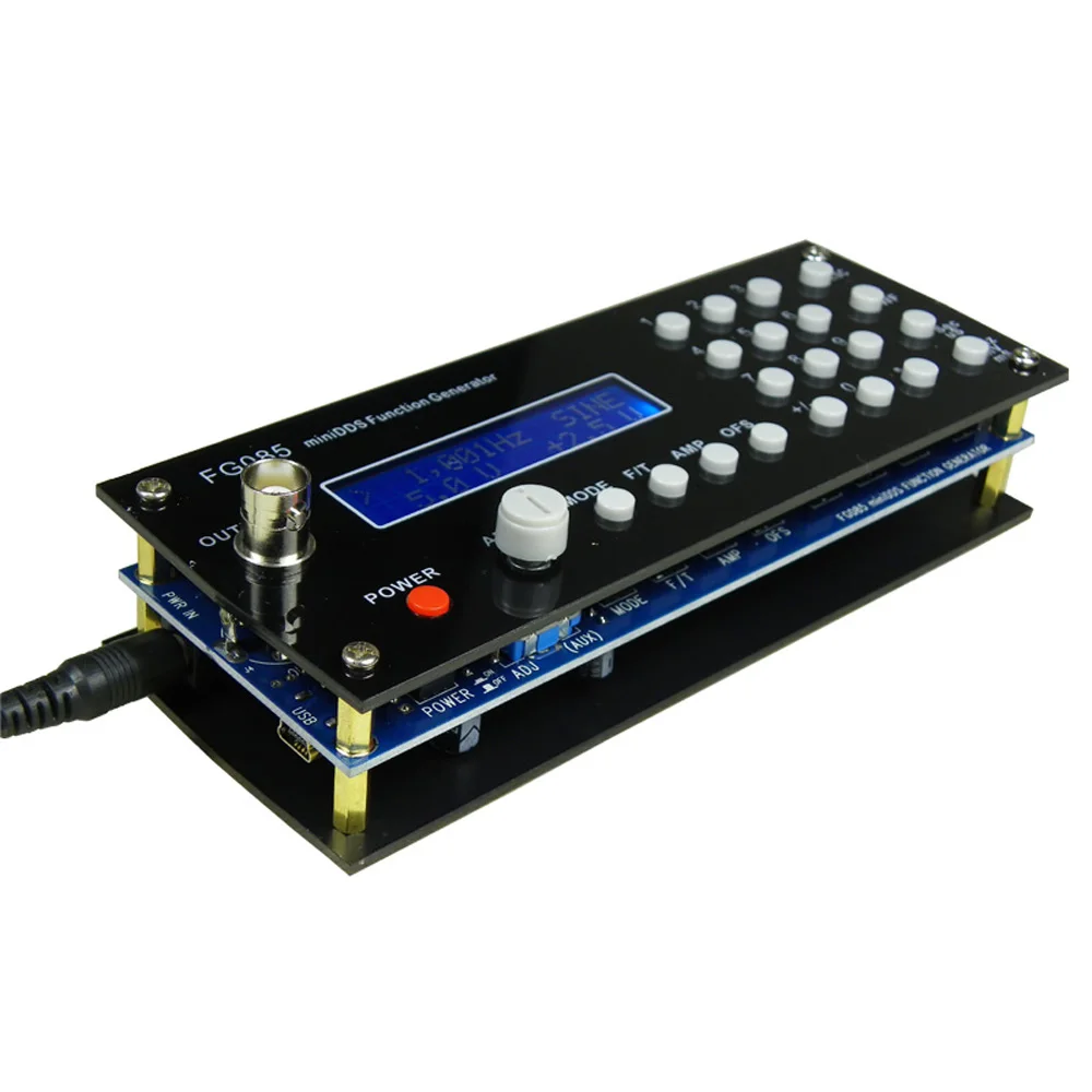 Мини DDS функция генератор сигналов DIY Kit Цифровой синтез генератор частоты с панелью синуса квадратный пилообразный треугольник волна