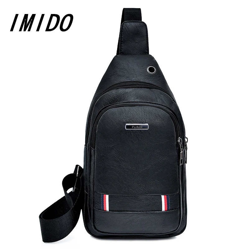 

IMIDO 2019 Summer New Men's Shoulder Crossbody Bag Waterproof High Capacity Outdoor Travel Motion Light Fashion Camping Business