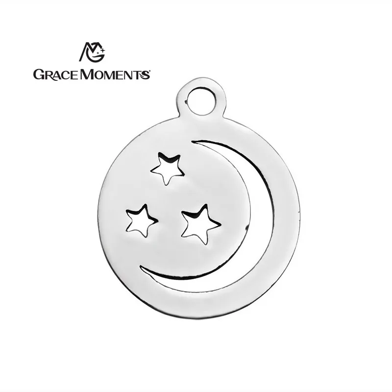 GRACE MOMENTS кулон из нержавеющей стали звезды и луна полые для изготовления DIY