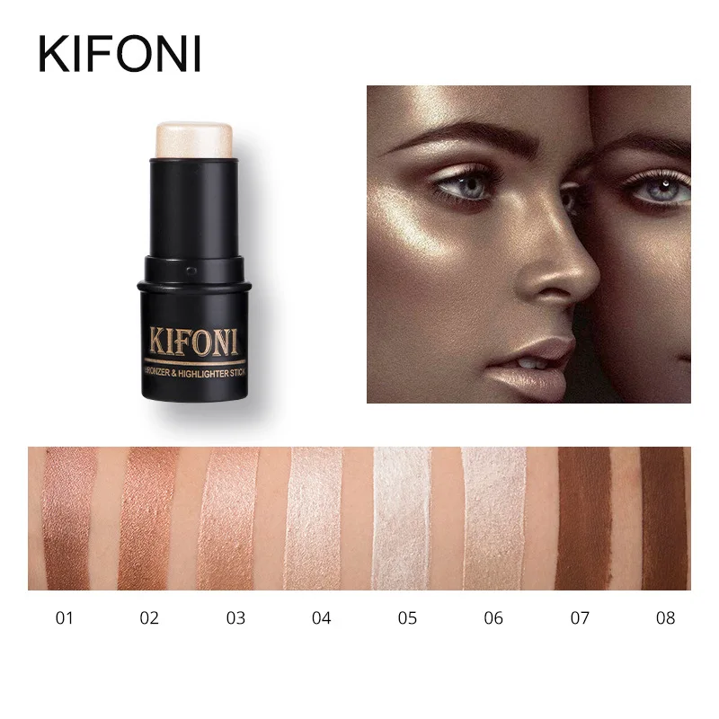 

KIFONI Brand 8 Color Contour Makeup 3D Highlighter Foundation Stick Pen Nude Shimmer For Face Creamy Bronzer Concealer Cosmetics