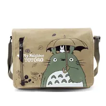 Une Pièce Totoro Sac Hommes Messenger Sacs À Bandoulière en Toile Sac Beau Dessin Animé Anime Voisin Bandoulière École Lettre Sac