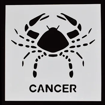 

1PCS Constellations Cancer Shaped Reusable Stencil Airbrush Painting Art DIY Home Decoration book Album Crafts Cake Mold