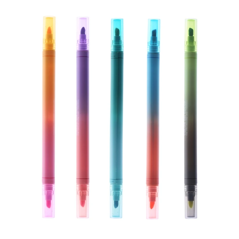 

Creative Double Head Highlighter Fluorescent Pen Markers Drawing Stationery Gift
