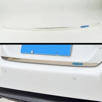 

Blue Logo Stainless Steel Rear Tailgate Trunk Lid Cover Trim For Honda Civic 2016 2017 2018 Car Accessories Styling