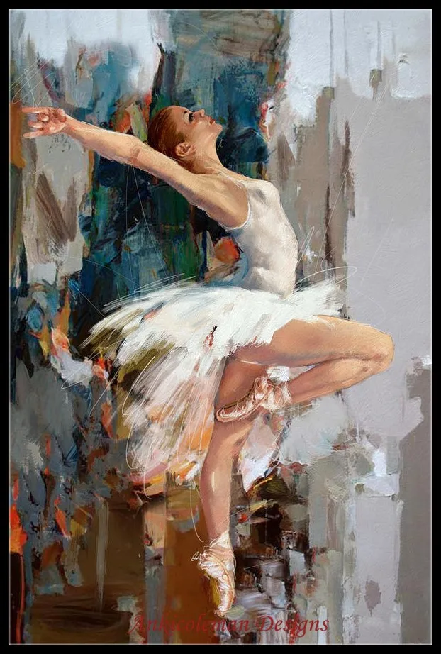 Ballerina III - Counted Cross Stitch Kits DIY Handmade Needlework for Embroidery 14 ct Sets DMC Color | Дом и сад