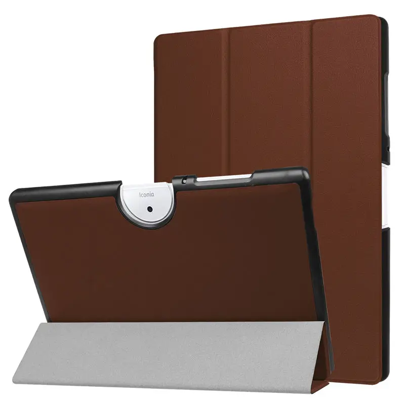 Чехол для Acer Iconia One 10 b3-a40 Тонкий Стенд Smart Cover для Acer Iconia One 10 B3 A40 10.1 дюймов принципиально Планшеты из искусственной кожи В виде ракушки - Цвет: Brown