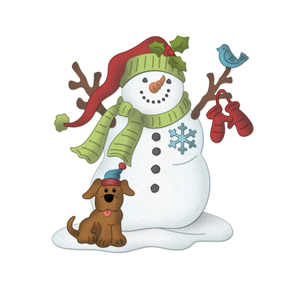 

Swovo Christmas snowman Metal Dies Scrapbooking Metal Cutting Dies 2019 Craft Stamps die Cut Embossing Card Make Stencil Frame