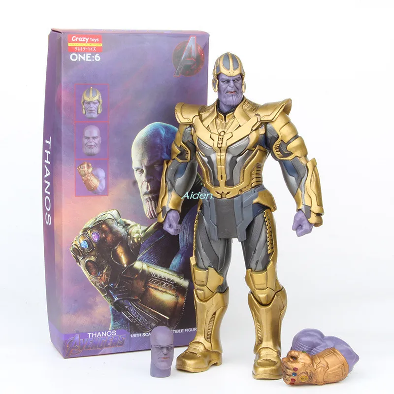 

12" Avengers: Endgame Megamind Thanos Infinity Gauntlet Daughters Nebula PVC Action Figure Collectible Model Toy BOX 33CM B2046