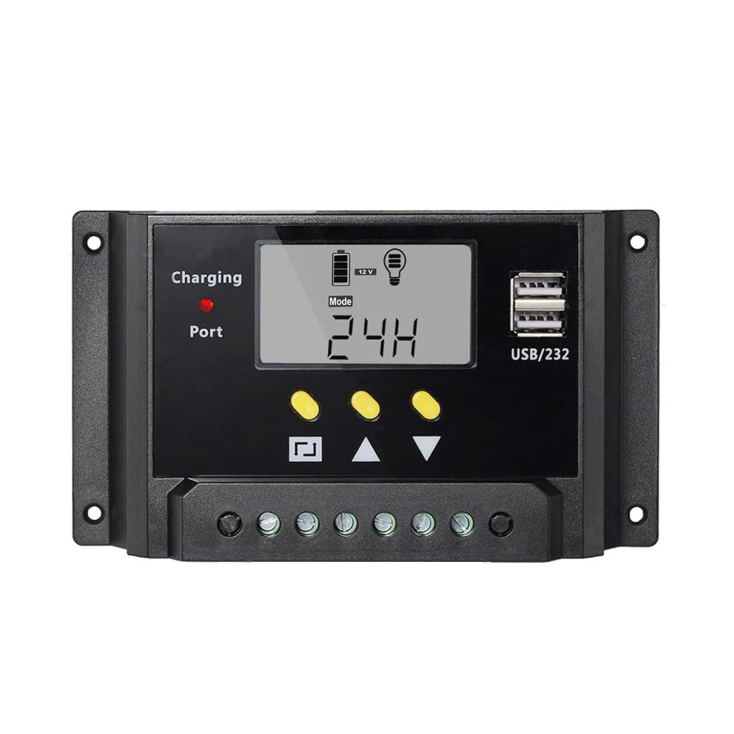 

5x 30A LCD 12V/24V 360W/720W PWM Solar Panel Adapter Charge Controller