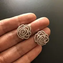 Bilincolor, роскошный бренд, корейская мода, летние аксессуары, цветок, серьги-гвоздики для женщин, для подарков