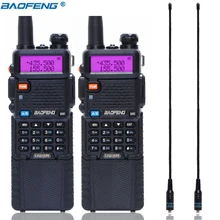 2 шт BaoFeng UV-5R 3800 мАч батарея коммуникатор рация Двухдиапазонная VHF/UHF 136-174& 400-520 МГц CB радио+ 2 шт NA-771 антенна