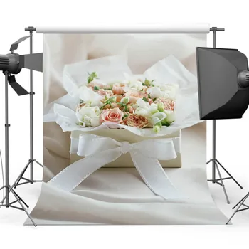 

Mehofoto Rose Gifts Photo Flower Background for Pictures White Backdrop for Photographers Booth Studio Props S-270