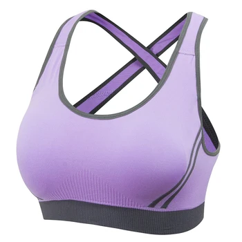 

New Women Full Cup Bra Workout Seamless Racerback Bra Push Up Padded Bra Women's Vest Top S M L XL