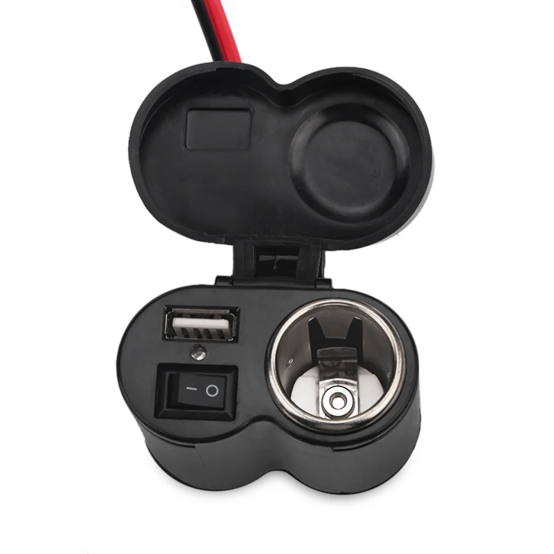 12V мотоциклов ATV Скутер USB Мощность адаптер гнезда прикуривателя Moto Порты и