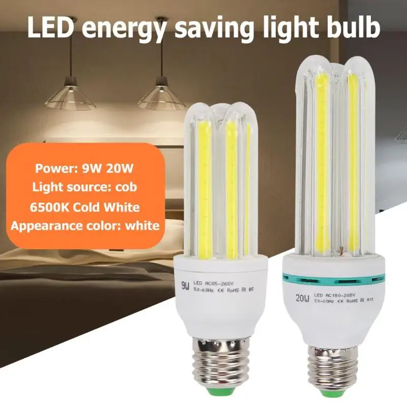

E27 COB LED Bulb Corn Energy-saving 9W 20W Lighting bulb Cafe School Library Home Bedroom Warm White Night Light