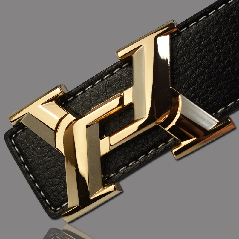 Luxury Belts for Men Fashion Business Casual High Quality Smooth Buckle Designer Male Leather Belts