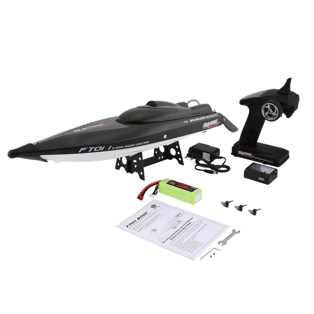 Feilun RC BoatFT011 2,4G 2CH 55 км/ч 65 см высокоскоростная гоночная лодка с системой водяного охлаждения с перевернутым бесщеточным двигателем