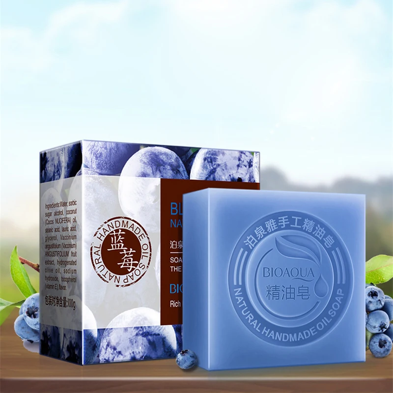 BIOAQUA الخزامى الخيزران الفحم ماتشا ترطيب زيت طبيعي صابون يدوي الصنع التنظيف العميق سطع الجلد العناية بالوجه حمام الصابون