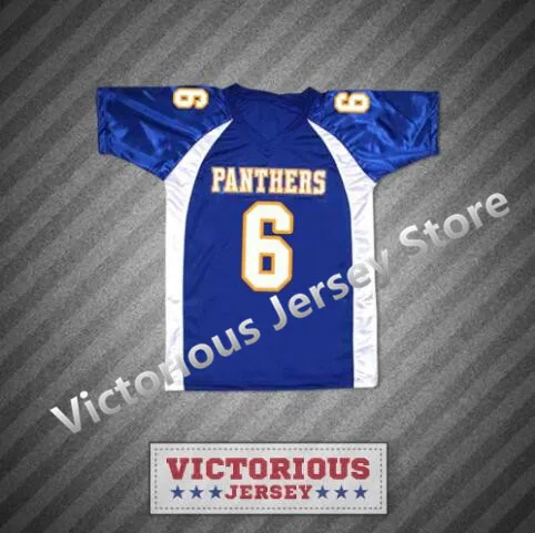 

Minanser Jason Street 6 Dillon High School Panthers Football Jersey Friday Night Lights Blue Men
