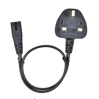 

10A 250V BS1363 UK HK 3pin Plug to IEC320 C7 2 holes female Short Digital Portable Power Cable Cord 20cm 2x0.75mm