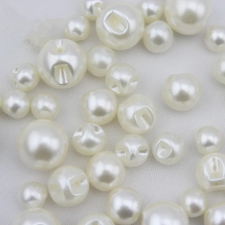 

8/9/10/11/12/15/18/20/21/25/30mmShank Buttons imitation pearl round for shirts clothes handmade Gift Box Craft DIY favor Sewing
