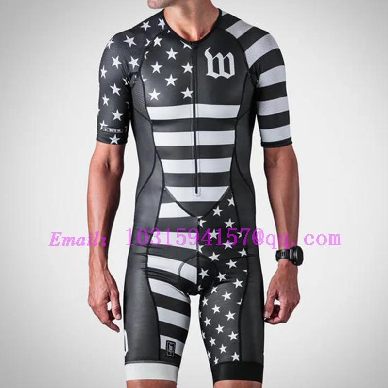 Wattie ink одежда на заказ комплект для велосипеда желтый черный велокостюм triatlon ropa ciclismo кожаный костюм speedsuit комбинезон США - Цвет: triathlon