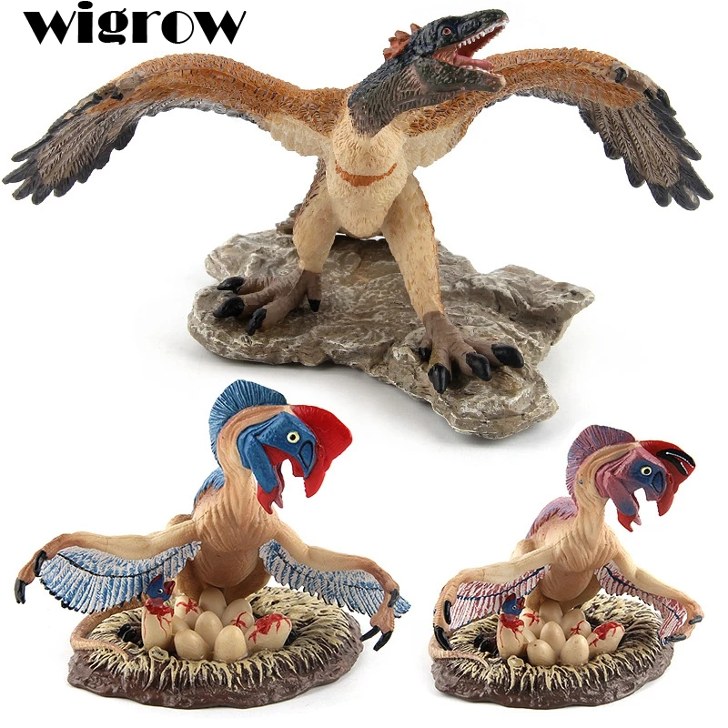 Wigrow мир динозавров перед archaeoteryx овираптором мир Динозавров Рисунок Игрушечные лошадки Пластик животного Коллекционная модель игрушка в