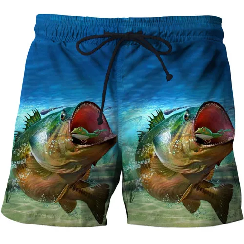 Летние мужские пляжные шорты,, Каратель, 3D принт, рыба, модные мужские бермуды, шорты для занятий фитнесом, брюки размера плюс, 6XL, быстросохнущие - Цвет: AFSTK1215