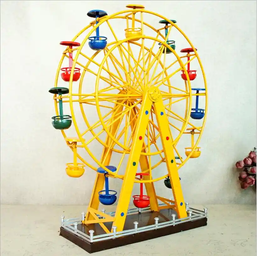 Retro Ferris Wheel Model Sculptures Wrought Iron Ornaments Bronze Ferris Wheel Model Creative Wedding Gift Home Ornament Decor Souvenir Gifts Statue small Retro Ferris Wheel Model Sculptures Wrought Iron Ornaments Bronze Ferris Wheel Model Creative Wedding Gift Home Ornament Decor Souvenir Gifts Statue small