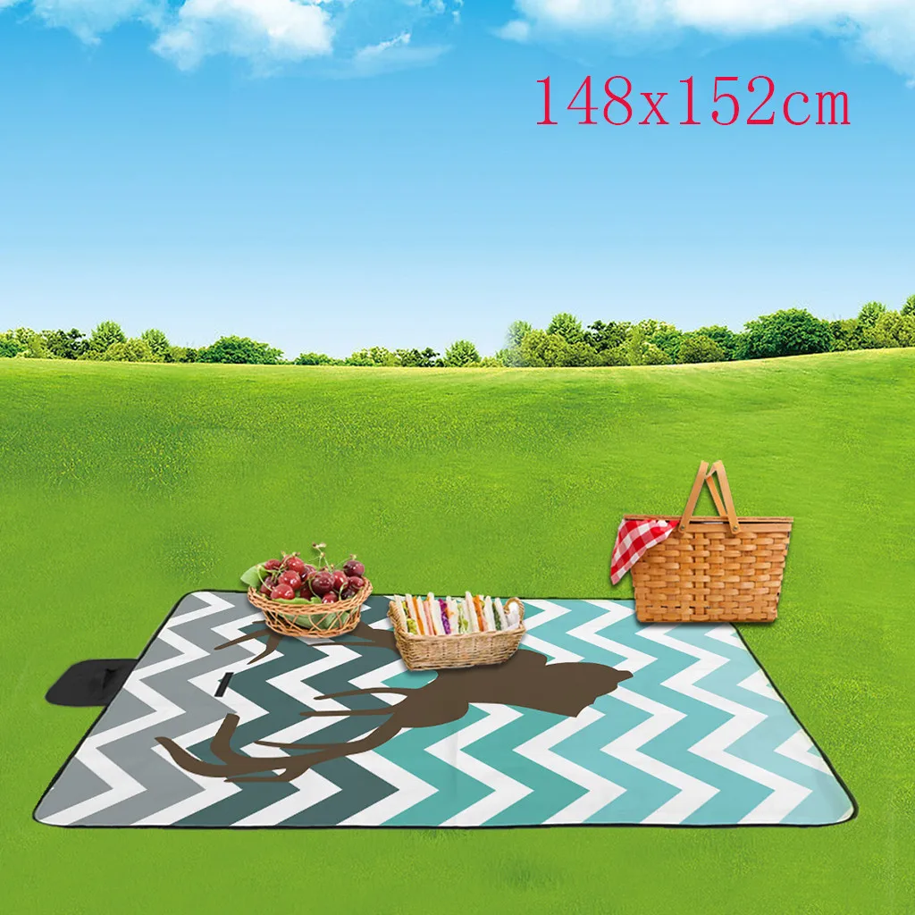 Ручка Походный коврик для пикника Дизайн 3D цифровой Пикник Печать Полный полиэстер ткань Оксфорд Коврик для пикника Beac# g25 - Цвет: C