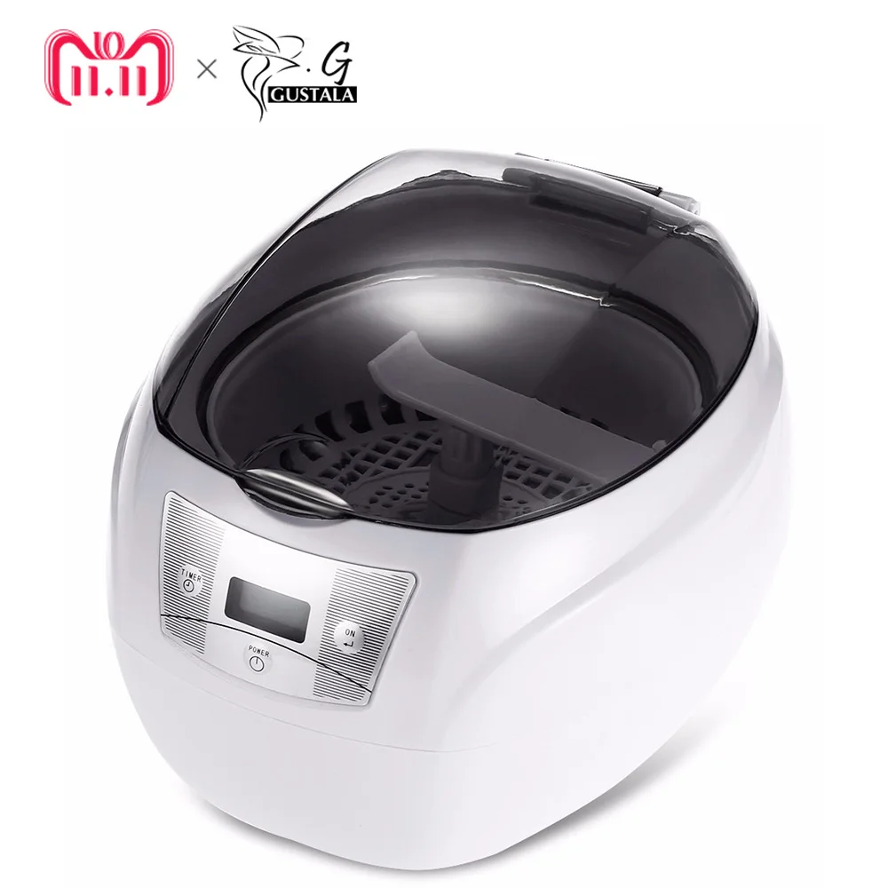

Gustala 750ML Nail Tools Manicure Sterilizer Ultrasonic Cleaner Professional Washing Equipment 5 Settings TIMER Button EU Plug