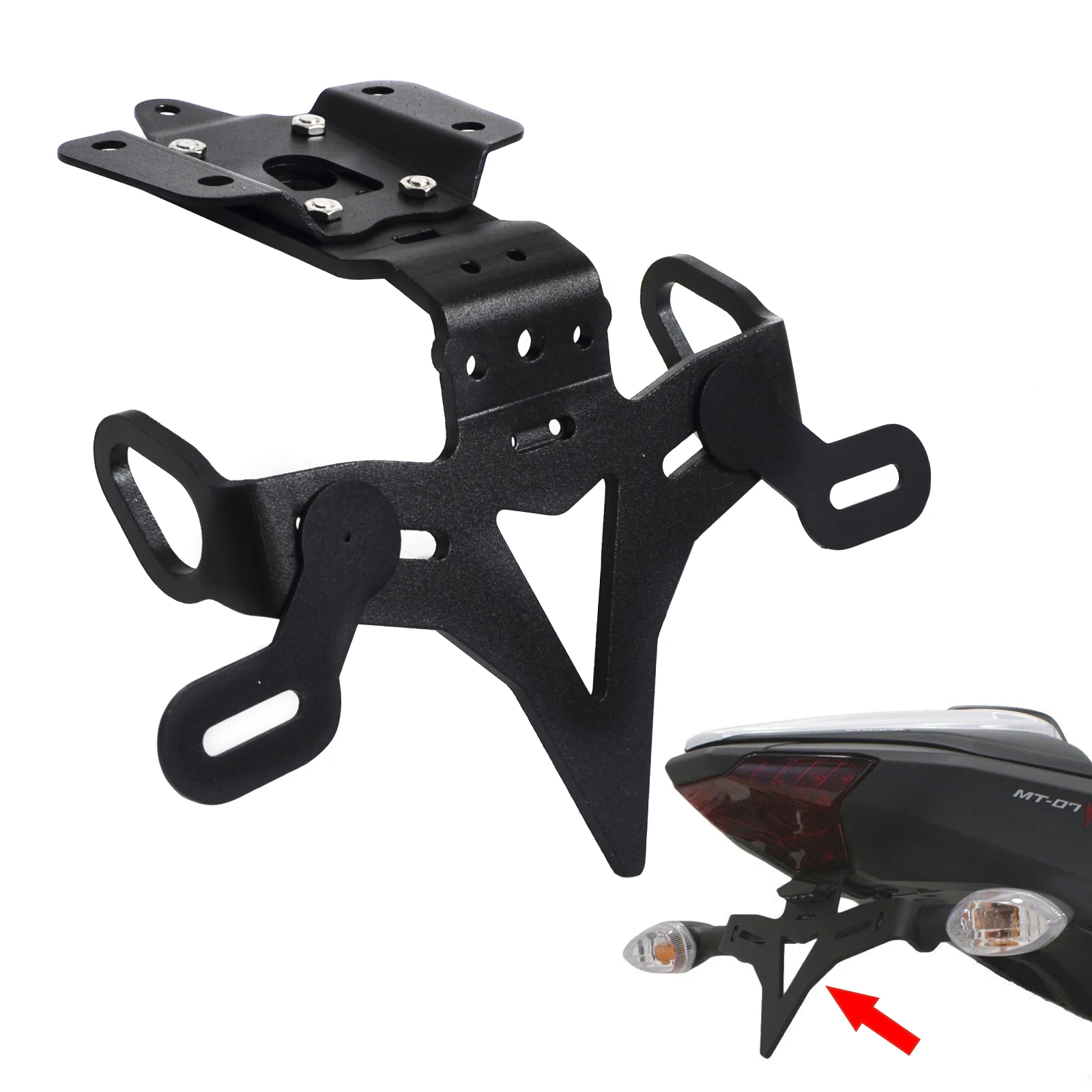 

Fender Eliminator License Plate Holder Bracket LED Light For Yamaha MT-07 MT07 MT 07 FZ-07 FZ07 FZ 07 2013 2014 2015 2016