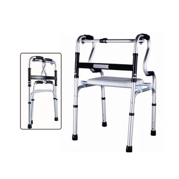 

High quality two handrail adjustable and folding medical walking aids with shower chair for elderly