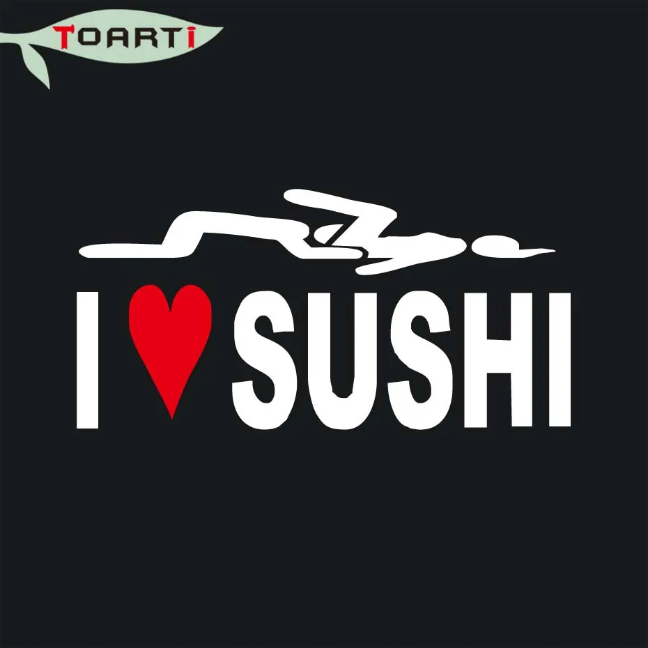 189 Cm I Love Sushi Stiker Lucu Mobil Vinyl Stiker Racing Truk