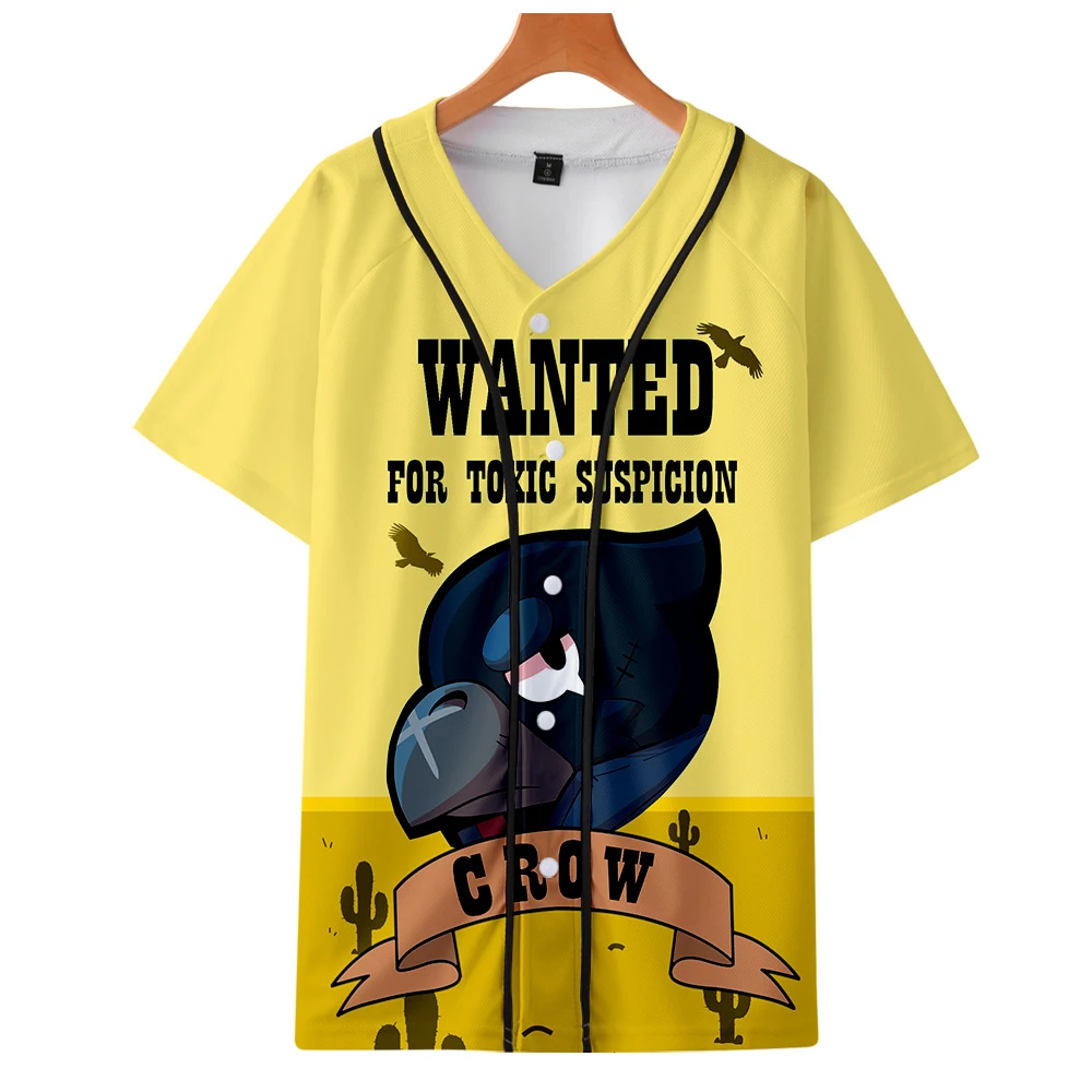 summer 3D Hip Hop BRAWL STARS Baseball t shirt Men Women short T-shirt with Hat cotton cool clothes Boy Short Sleeve shirts tees