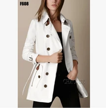 S-3XL spring autumn new women’s brand fashion outerwear Plus size slim double-breasted Joining together In the long trench coat
