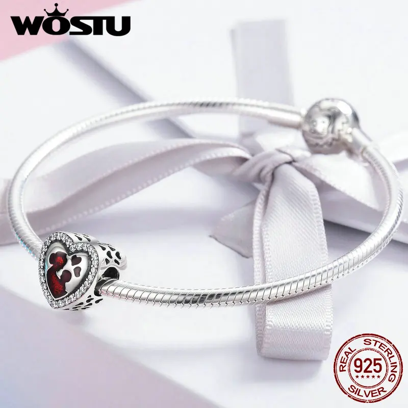WOSTU Hot Sale 100% 925 Sterling Silver Best Love For MOM Charm fit Bead Bracelet DIY Jewelry Birthday Gift For Mother DXC634