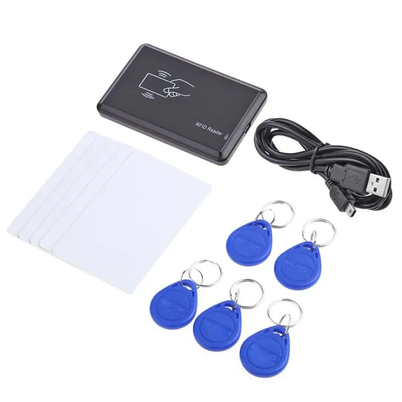 

TK4001 EM4100 RFID USB Smart Card Reader 125khz Proximity Sensor with 10pcs ID Cards Free Drive for Access Control Attendance